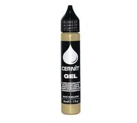 CERNIT CE1500030050C - One Bottle of Liquid Polymer Clay - Cernit Gel 30 ml - Baking and Modelling Clay - Gold Colour - Manufactured in Belgium - DIY - Creative
