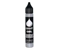 CERNIT CE1500030080C - One Bottle of Liquid Polymer Clay - Cernit Gel 30 ml - Baking and Modelling Clay - Silver Colour - Manufactured in Belgium - DIY