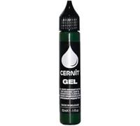 CERNIT CE1500030600C - One Bottle of Liquid Polymer Clay - Cernit Gel 30 ml - Baking Modelling Clay - Colour Green - Manufactured in Belgium - DIY - Art