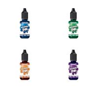 CERNIT CE2020246AMZC - One Set of 4 Opaque Alcohol-Based Inks - 20 ml Bottles: Navy, Emerald Green, Orange and Violet Colours - Manufactured in Belgium