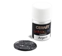 CERNIT CE6120005080C - Auxiliary - Sparkling Ultra-Shine Effect Colour Powder - 5g gloss pot - Silver - Can be mixed - Manufactured in Belgium - DIY - ART