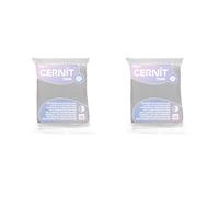 CERNIT CE8656085AMZC - One Set of 2 Pearl Polymer Clay Blocks - Modelling Clay to Bake, Adult Modelling Clay - Pearly White Colour - 2 Blocks of 56 g - DIY