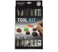 CERNIT CE906C - Set of 8 plastic tools for polymer clay - 16 different tips for maximum creativity - DIY - CREATIVE - Manufactured in Belgium - ACCESSORY