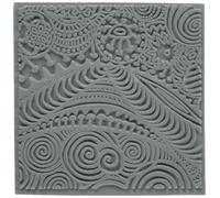 CERNIT CE95001C - Texture Plates for Modelling Clay - Creative Support in Rubber, Polymer Clay - Freestyle Abstract Effects and reliefs - Format 9x9 cm