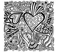 CERNIT CE95015C - Texture Plates for Modelling Clay - Rubber, Polymer Clay - Heart Effects and reliefs - Format 9x9 cm - Manufactured in Belgium - DIY