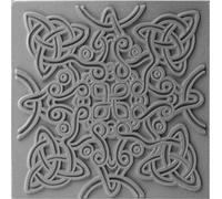 CERNIT CE95023C - Texture Plates for Modelling Clay - Creative Support in Rubber, Polymer Clay - Effects and reliefs Celtic Knot - Format 9x9 cm - DIY