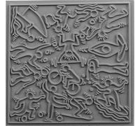 CERNIT CE95024C - Texture Plates for Modelling Clay - Creative Support in Rubber, Polymer Clay - Sports Effects and reliefs - Format 9x9 cm - Creative