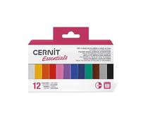 CERNIT CEASS001C - Un Assortiment 12 Pains de Pâtes Cernit 25g - Pâte polymère assortiments de 12 Couleurs basiques - Gamme Number one - Modelage, DIY adultes