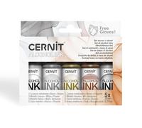 CERNIT CEASS008C - an Assortment of Alcohol-Based Inks in a Set - Cold Colours - Alcohol Inks - Manufactured in Belgium - DIY - Creative - Art Accessory
