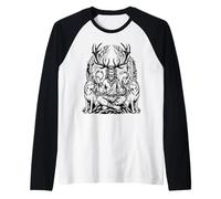 Cernunnos Celtic Forest God Design | Irish Mythology Raglan Baseball Tee