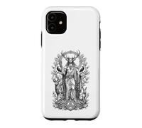 Cernunnos Celtic Forest God Sacred Antler Line Art Case for iPhone 11