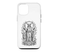 Cernunnos Celtic Forest God Sacred Antler Line Art Case for iPhone 12/12 Pro