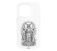 Cernunnos Celtic Forest God Sacred Antler Line Art Case for iPhone 15 Pro