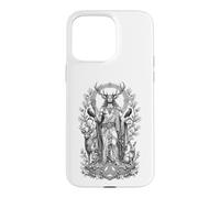 Cernunnos Celtic Forest God Sacred Antler Line Art Case for iPhone 15 Pro Max