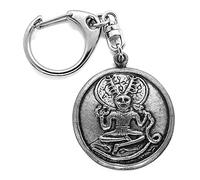 Cernunnos Horned god Pagan Lord of The Animals Push Gate Keyring with Lemon Burlap Pouch