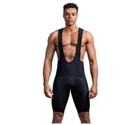 CEROTIPOLAR Men's Bathroom Access Cycling Bibs Shorts Padded, Bike Biking bib Shorts Bicycle Shorts UPF50+ Black