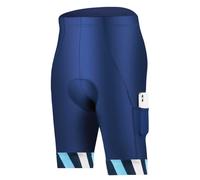 CEROTIPOLAR Men's Long Inseam Compression Cycling Shorts, Bike Shorts Italian Chamois Padded UPF50+, Sports Plus Level/Blue with Pockets, 3X-Large