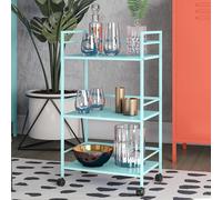 cerritos metal drinks serving trolley with 3 shelves in spearmint