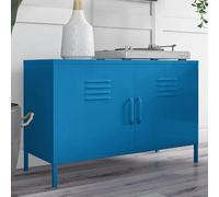 cerritos metal storage cabinet with 2 doors in blue