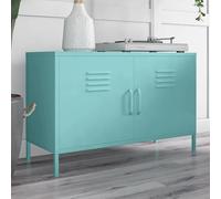 cerritos wide metal storage cabinet with 2 doors in spearmint