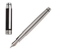 CERRUTI 1881: Fountain Pen HERITAGE Black Pen with subtle metallic accents and black finishes. Medium Nib