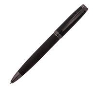 Cerruti 1881 Myth Black Ballpoint Pen, Writing Pen with Black Body, Blue Lead, Elegant Gift Box (Gun)