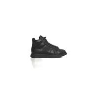 Cerruti 1881 Women's Genuine Leather High Top Sneakers with Rubber Sole & Logo in Black | Size: 5 Cerruti 1881 Black 5