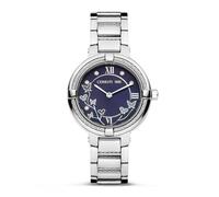 Cerruti Silver Bracelet Blue Pearl Dial Watch CIWLG0008304 - Stainless Steel / Glass