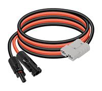 CERRXIAN 10AWG Solar Panel Connector to 50A/600V Battery Connector Conversion Cable,TUV Certified Photovoltaic Cable,Suitable for Solar Battery Pack,Inverter and Battery Etc - 3.3FT