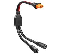 CERRXIAN 12AWG XT60I to DC Y Splitter Power Cable XT-60I Female to Dual DC5525 Female for Solar PanelPortable,Drones-1FT