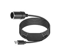 CERRXIAN 2.2 foot USB C Male to 12V Car Cigarette Lighter Step Up Socket Adapter Power Cable for Dash Cam, GPS, Car Led Light Strips (0.7m)