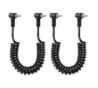 CERRXIAN 2.5mm Audio Cable, 2.5mm TS 2-Pole Male to Male Stereo Audio Aux Coiled Cord for Camcorder, Camera,Camera Remote,Headphone,IR Blaster & IR Emitter - 3ft (ML to ML)