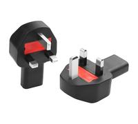 CERRXIAN 2PCS UK Plug to IEC C13 Adapter,UK England BS1363 3 Prongs Plug to IEC320 C13 Female Computer Power Converter With 13A Fuse for Kettle Lead,LCD TV,LED Monitor,Electric Cooker (L)