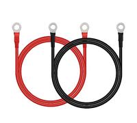 CERRXIAN 3.3FT 12V/24V Battery Ring Terminal Connectors Cable,1 Pair M8 10AWG Car Battery Cable for Automotive, Marine, Solar,Solar,RV,Motorcycle