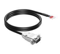 CERRXIAN DB9 Connector RS232 Serial Cable,22AWG DB9 Male to Bare Wire End with 3 Wiring Terminals 235 connector contacts for RS232 communication and automation, industrial control cable-1M/3.3FT
