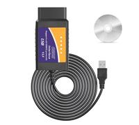 CERRXIAN OBD2 USB Adapter OBD2 to USB Scanner Adapter OBDII Diagnostic Cable OBDii Scanner Code Reader Auto Car Professional OBDII Scan Tool with CD-ROM 1.5M/ 5FT