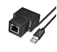 CERRXIAN RJ45 1 to 2 Splitter Adapter Network 1 to 2 Port Female CAT5 LAN Ethernet Socket Connector Adapter, Support 2 Ports for Simultaneous Connection to the Network