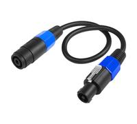 CERRXIAN Speakon Extension Cable, Speakon Male to Female Wire Audio Cord with Twist Lock, for Loudspeaker, Amplifier, DJ Stage (0.5M/1.6FT)
