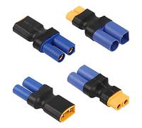 CERRXIAN XT60 to EC5 Adapter,4PCS EC5 to XT60 Male Female Compact Wireless Power Converter Plug for RC Lipo,FPV Drone,Model Car Aircraft Battery