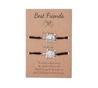 CERSLIMO Best Friend Gift for Girls Teens Boys - 2 Pcs Friendship Gifts with Cute Turtle Charm, Bff Best Friend Bracelet for Kids Jewellery Birthday Christmas Girls Jewellery Animal