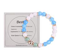 CERSLIMO Bestie Gifts for Women Ladies - Natural Bead Healing Anxiety Relief Bracelet, Gemstone Protection Anxiety Birthday Christmas Jewelry Work Bestie Gifts Colleague Best Friends
