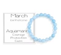 CERSLIMO Birthday Gifts for Her - March Birthstone Aquamarine Bracelet Birthday Gift for Women Men Daughter Mum Nana Sister Granddaughter Niece Jewellery for Valentines Anniversary