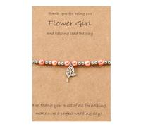CERSLIMO Flower Girl Proposal Bracelet Gifts - Thank You for Being Our Flower Girl Jewelry Gifts for Girls Kids Child, Flower Girl Proposal Gifts Bracelet for Little Girls, Flower Girl Gifts, Pink