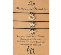 CERSLIMO Gifts for Mum - Mother & Daughters Bracelets, 3 Pcs Horse Pendant Bracelets for Mum & Daughters | Mum Birthday Gifts | Mum Christmas Gifts | Mum & Sister Daughter Gitfs, Stainless Steel