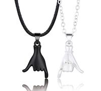 CERSLIMO Magnetic Couple Necklace - Silver Moon & Son Pendant for Romantic Mutual Attraction - Matching Gift for Boyfriend and Girlfriend
