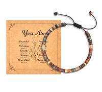 CERSLIMO Natural Bead Healing Anxiety Bracelet, Life is Tough Encouragement Healing Gift - Inspirational Gifts for Women Girls Daughter Granddaughter Niece Birthday Christmas
