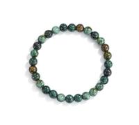 CERSLIMO Natural Beaded Bracelets for Women Men - Healing Bead Bracelet Stretch Link with Beautiful African Turquoise Crystal, Protection Anxiety Relief Jewellery Gifts Birthday Christmas