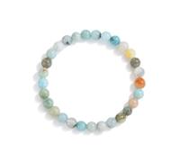 CERSLIMO Natural Beaded Bracelets for Women Men - Healing Bead Bracelet Stretch Link with Beautiful Amazonite Crystal, Protection Anxiety Relief Jewellery Gifts Birthday Christmas Stocking Stuffers
