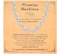 CERSLIMO Promise Necklace Gifts - Mens Gifts Cuban Chain for him, Cuban Chain Necklace for Boyfriend Fiance Birthday Valentines Day Anniversary Christmas Presents for Boyfriend