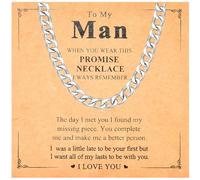 CERSLIMO To My Man Gifts - Mens Gifts Cuban Chain for him Boyfriend Husband, Cuban Chain Necklace for Men Birthday Valentines Day Anniversary Christmas Presents for Husband